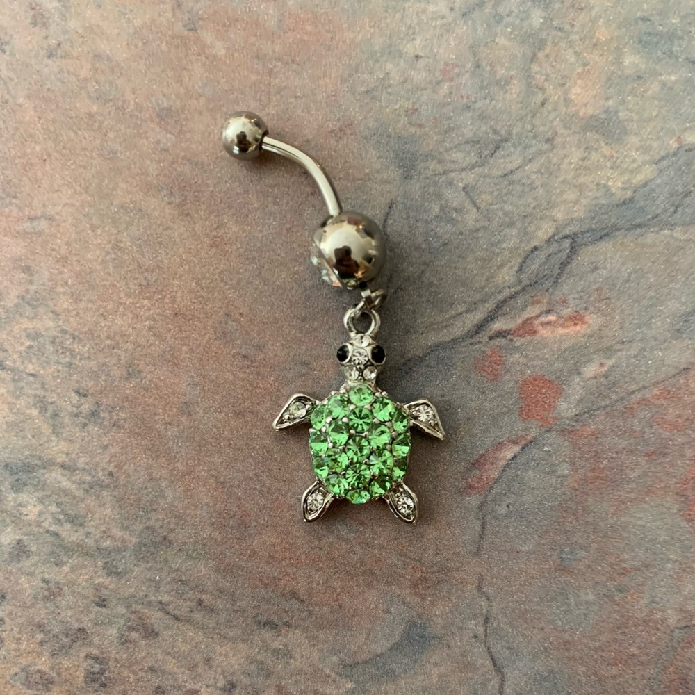 Bejeweled Sea Turtle — Navel/Belly Button Jewelry